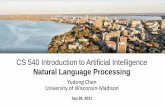 Natural Language Processing - pages.cs.wisc.edu