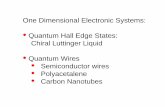 One Dimensional Electronic Systems: Quantum Hall Edge
