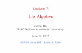 Lie Algebra - Fermilab