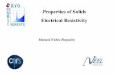 Properties of Solids Electrical Resistivity