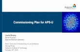 Commissioning Plan for APS-U