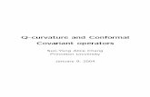 Q-curvature and Conformal Covariant operators