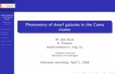 Photometry of dwarf galaxies in the Coma cluster