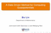 A Data Driven Method for Computing Quasipotentials