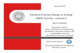 Lecture 2 - Variation-Tolerant Design of Analog CMOS ...