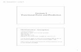 Lecture 5 Functional Form and Prediction
