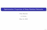 Optimization Properties of Deep Residual Networks