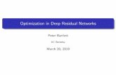 Optimization in Deep Residual Networks