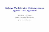 Solving Models with Heterogeneous Agents - KS algorithm