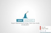 Export Marketing Strategy: Sole Case study 27/09/2017
