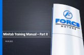 Minitab Training Manual Part II - Force Motors