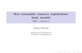 Non-renewable resource exploitation: basic models (Slides) - CORE