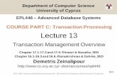 Lecture 13 - Overview of Transaction Management - University of