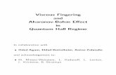 Viscous Fingering and Aharonov-Bohm Eﬀect in Quantum