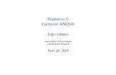 Statistics II Factorial ANOVA
