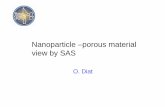 Nanoparticle –porous material view by SAS