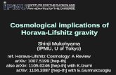 Cosmological implications of Horava-Lifshitz gravity