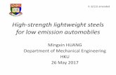 High-strength lightweight steels for low emission automobiles