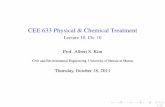 CEE 633 Physical & Chemical Treatment