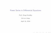 Power Series in Differential Equations