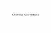 Chemical Abundances