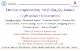 Device engineering for β-Ga O -based high power electronics