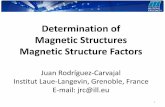 Determination of Magnetic Structures Magnetic Structure ...