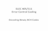 ELEC 405/511 Error Control Coding