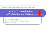 Lecture 1: Introduction to Probability and Statistics