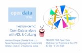 Feature demo: Open Data analysis with ADL & CutLang