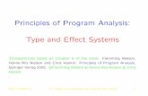 Principles of Program Analysis: Type and Eﬀect Systems