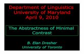 Department of Linguistics University of Maryland April 9, 2010