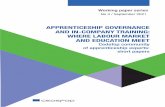 APPRENTICESHIP GOVERNANCE AND IN-COMPANY TRAINING