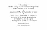 == New title == Radar study of ionospheric irregularity ...