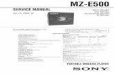 Sony MZ-E500 Service Manual