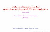 Galactic Supernova for neutrino mixing and SN astrophysics