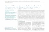 Differential Diagnosis of Iron-Deficiency Anemia from ...