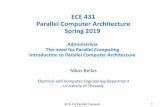 ΕCE 431 Parallel Computer Architecture Spring 2019