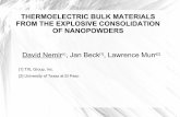 Thermoelectric Bulk Materials from the Explosive ...