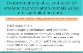 Determinations of α and tests of ... -