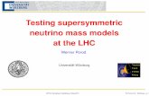 Testing supersymmetric neutrino mass models at the LHC