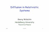 Diffusion in Relativistic Systems - KEK