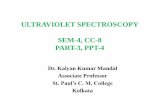 ULTRAVIOLET SPECTROSCOPY SEM-4, CC-8 PART-3, PPT-4