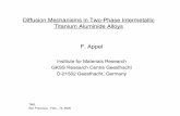 Diffusion Mechanisms in Two-Phase Intermetallic Titanium