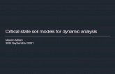 Critical state soil models for dynamic analysis