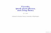 Viscosity, quark gluon plasma, and string theory
