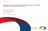 Robust linear static panel data models using ε-contamination