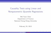 Causality Tests using Linear and Nonparametric Quantile ...