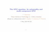 The KPZ equation, its universality and multi-component KPZ