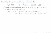 Stability Analysis: multistep methods (I)